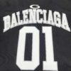 69315849908475d562cda15d BALENCIAGA Spring/Summer 2025 Letter Embroidered '01' Number Short Sleeve T-Shirt, Made from 300g Double-Layer Pure Cotton Fabric with Exquisite Blind Embroidery and High-Definition Direct-to-Film Printing on Front and Back