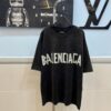 69315869908475d562cda166 BALENCIAGA Printed Tape Short Sleeve T-Shirt, 280g Double Cotton Fabric, Realistic Tape Design with Digital and Heat Transfer Printing