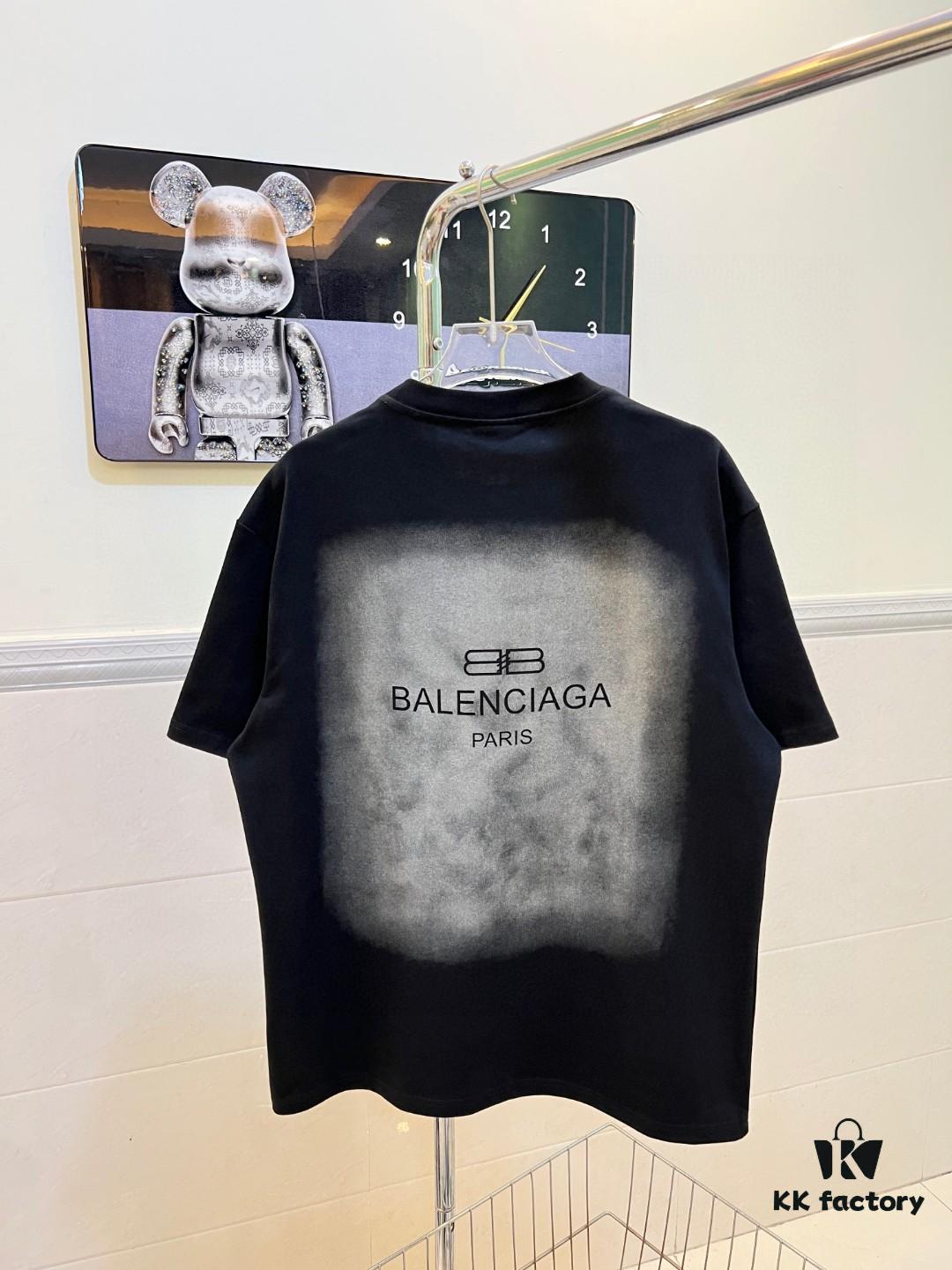 69315886908475d562cda16f Balenciaga Gradient Letter Short-Sleeve T-Shirt