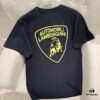 693158ee908475d562cda186 Balenciaga x Lamborghini Collaborative Logo Print Short Sleeve T-Shirt SS25 Latest Release