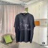 69315ace908475d562cda1e1 BALENCI*GA Paris 2025 Summer New Arrival Gradient Distressed Vintage Short-Sleeve T-Shirt with Custom 320g Fabric and Signature Logo Print Unisex Design