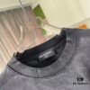 69315afb908475d562cda1e8 BALENCI*GA Paris 2025 Summer New Arrival Gradient Distressed Custom Fabric 320g Logo Print Short Sleeve T-Shirt Unisex
