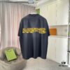 69315bc8908475d562cda204 BALENCI*GA Paris 2025 Summer New Arrival Gradient Distressed Custom Fabric 320g Logo Print Short Sleeve T-Shirt Unisex