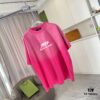 69315bd7908475d562cda206 BALENCI*GA Paris 2025 Summer New Arrival Gradient Distressed Custom Fabric 320g Logo Print Short Sleeve T-Shirt Unisex