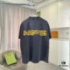 69315c00908475d562cda20d BALENCI*GA Paris 2025 Summer New Arrival Gradient Distressed Custom Fabric 320g Logo Print Short Sleeve T-Shirt Unisex