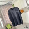 69315c31908475d562cda210 BALENCI*GA Paris 2025 Summer New Arrival Gradient Distressed Custom Fabric 320g Logo Print Short Sleeve T-Shirt Unisex