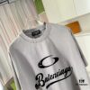 69315d06908475d562cda22c BALENCI*GA Paris 2025 Summer New Arrival Ombre Distressed Vintage Letter Logo Print Custom 320g Fabric Short Sleeve T-Shirt Unisex