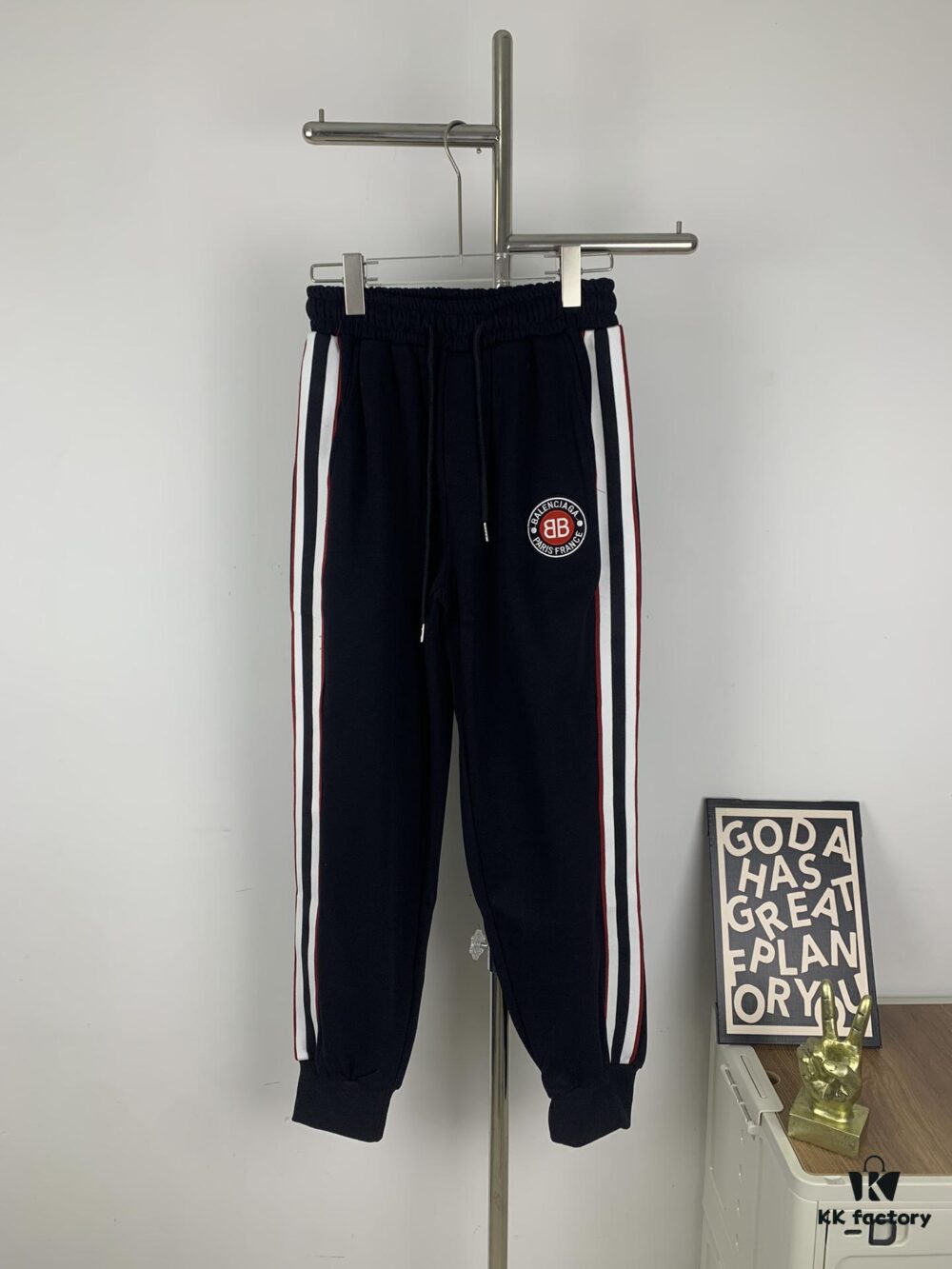 69315d67908475d562cda23e New B Balenciaga BLCG Embroidered Webbing Red White Black Striped Joggers Unisex - Stylish and Flattering Fit