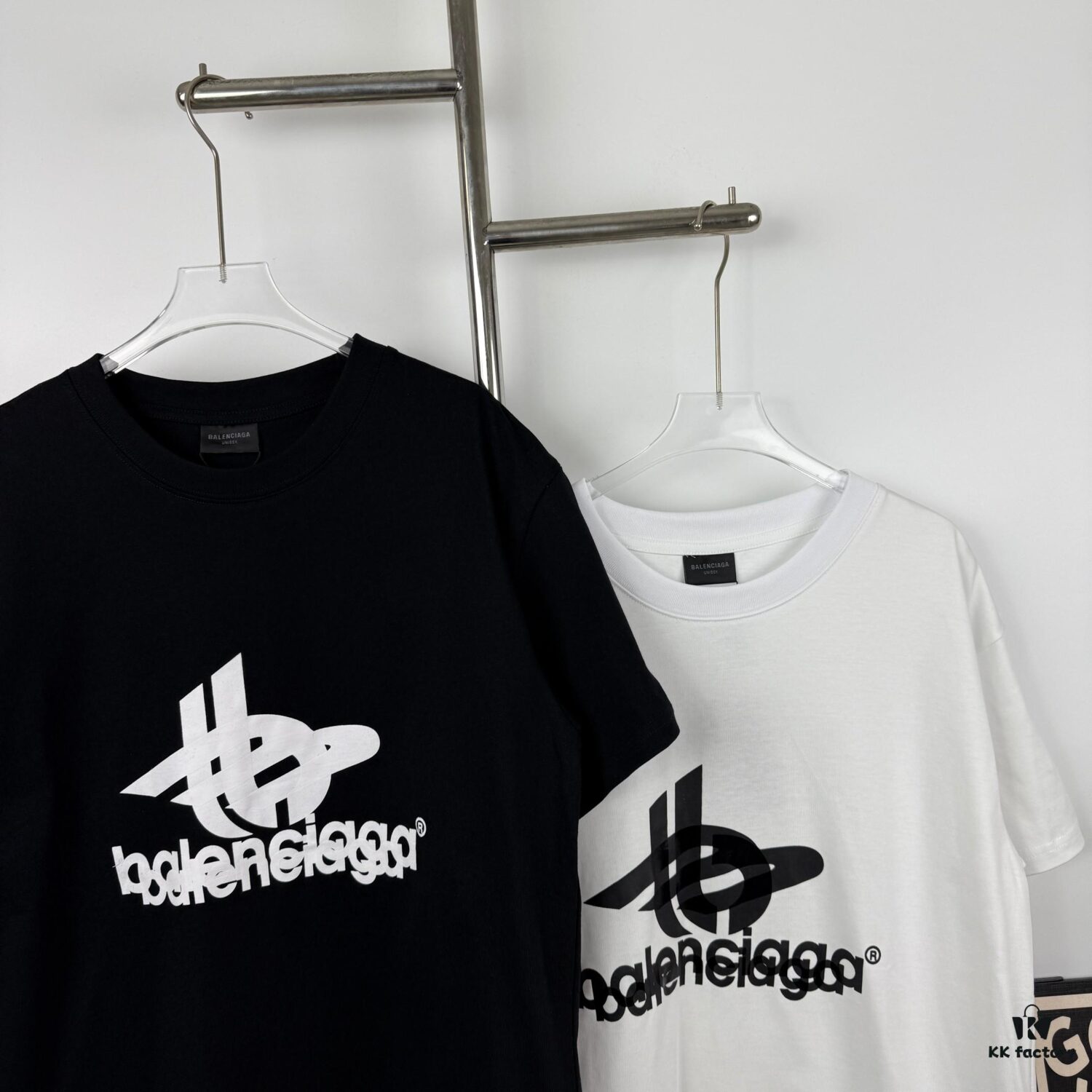 69315d91908475d562cda248 New Balenciaga Phantom Dual Logo Classic Print Short Sleeve T-Shirt