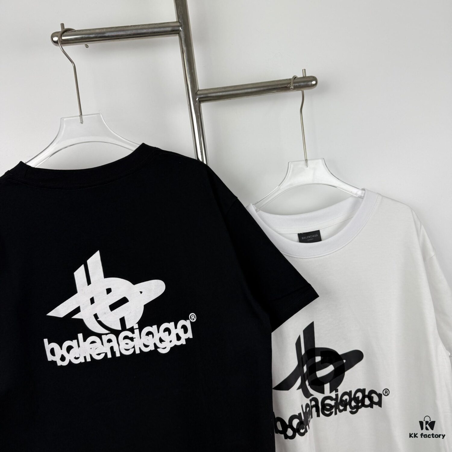 69315da9908475d562cda24c New Balenciaga Phantom Dual Logo Classic Print Short Sleeve T-Shirt