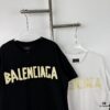 69315dbf908475d562cda251 New Arrival Balenciaga-Inspired Tape Logo Distressed Short-Sleeve T-Shirt