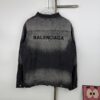69315e90908475d562cda27f New Balenciaga Logo Embroidered Washed Denim Gray Jacket