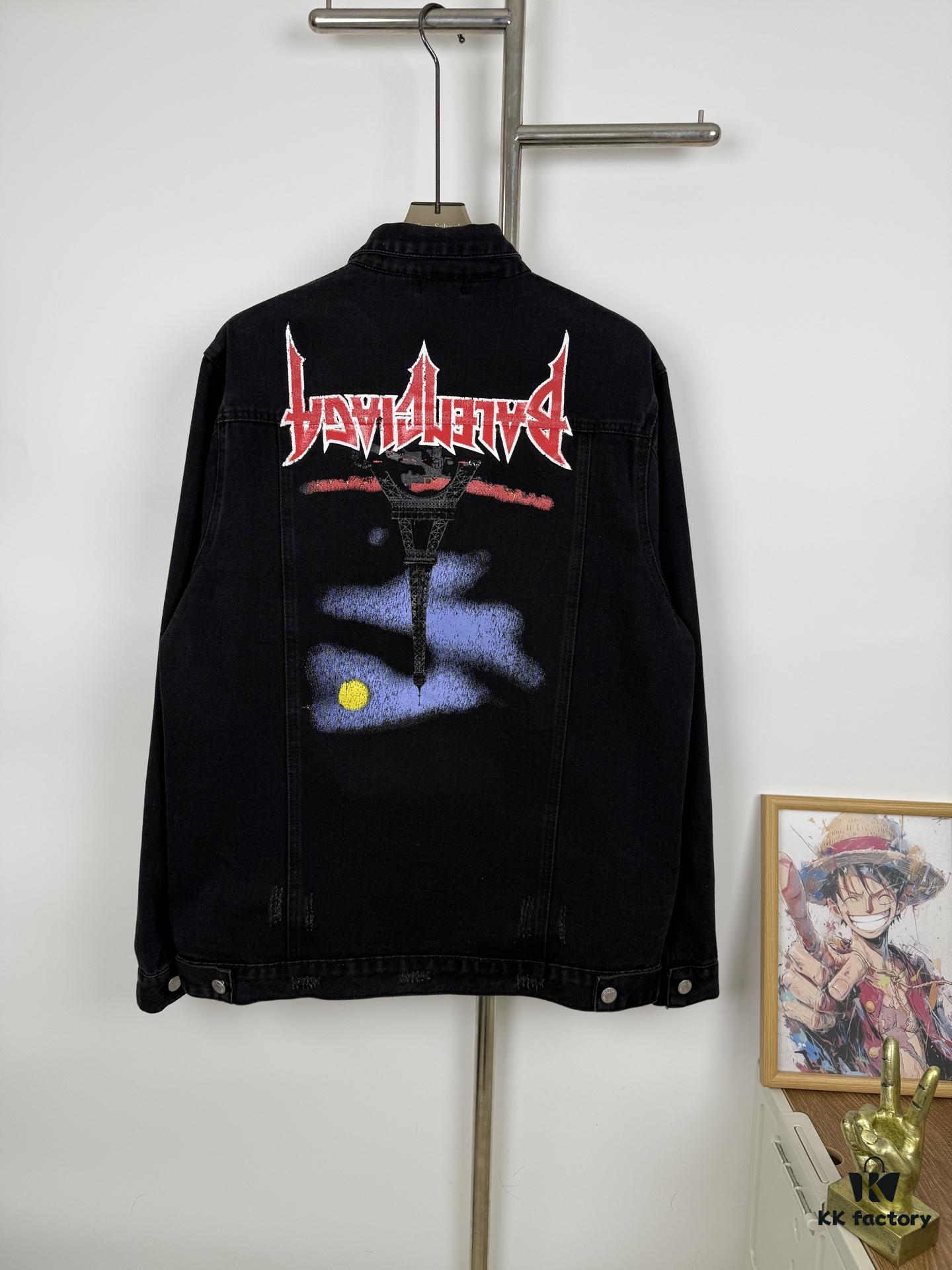 69315f2d908475d562cda291 Balenciaga 2024 Fall/Winter New Paris Tower Oversized Denim Jacket