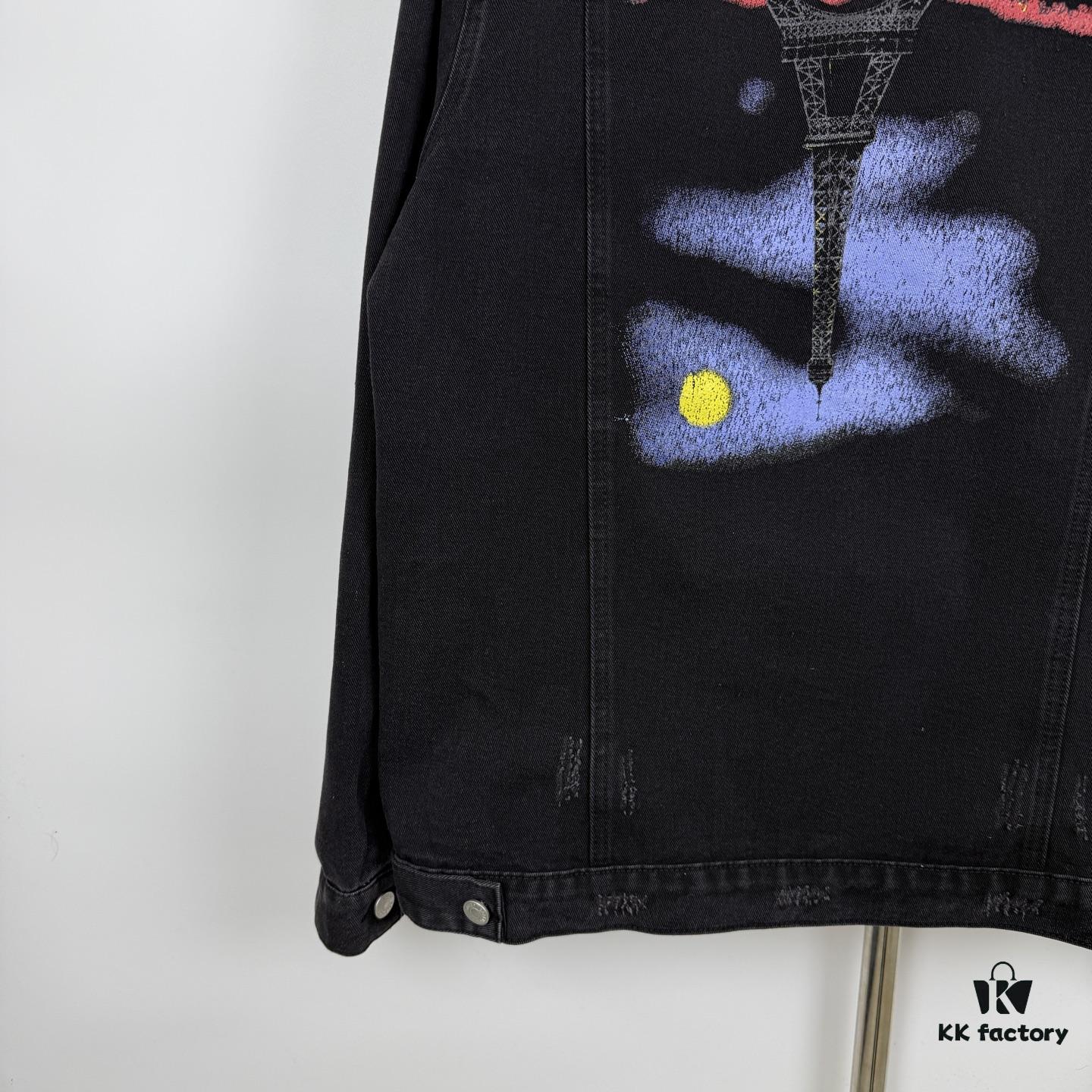 69315f5d908475d562cda296 Balenciaga 2024 Fall/Winter New Paris Tower Oversized Denim Jacket