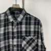 69316007908475d562cda2b5 New Arrival Paris Hot Plush Shirt Balenciaga 24SS Back Letter Print Logo Woven Plaid Shirt Top