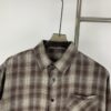 69316011908475d562cda2b6 New Arrival Paris Hot Plush Shirt Balenciaga 24SS Back Letter Print Logo Woven Plaid Shirt Top