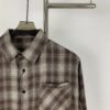 69316019908475d562cda2b7 New Arrival Paris Hot Plush Shirt Balenciaga 24SS Back Letter Print Logo Woven Plaid Shirt Top
