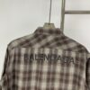 69316025908475d562cda2b8 New Arrival Paris Hot Plush Shirt Balenciaga 24SS Back Letter Print Logo Woven Plaid Shirt Top