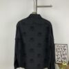 69316076908475d562cda2bd New Balenciaga 2024 SS Unisex Flocked Print Button-Up Shirt with Logo Buckle, Cotton Satin Fabric with Subtle Stretch