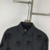 6931607d908475d562cda2bf New Balenciaga 2024 SS Unisex Flocked Print Button-Up Shirt with Logo Buckle, Cotton Satin Fabric with Subtle Stretch