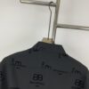69316084908475d562cda2c0 New Balenciaga 2024 SS Unisex Flocked Print Button-Up Shirt with Logo Buckle, Cotton Satin Fabric with Subtle Stretch