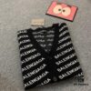 Paris Embroidered Knit Cardigan Jacket Unisex Design
