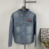 693160f3908475d562cda2d3 New Balenciaga Streetwear 3M Embroidery Unisex High-Quality Washed Denim Jacket