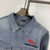 693160fd908475d562cda2d4 New Balenciaga Streetwear 3M Embroidery Unisex High-Quality Washed Denim Jacket
