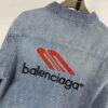 69316107908475d562cda2d6 New Balenciaga Streetwear 3M Embroidery Unisex High-Quality Washed Denim Jacket