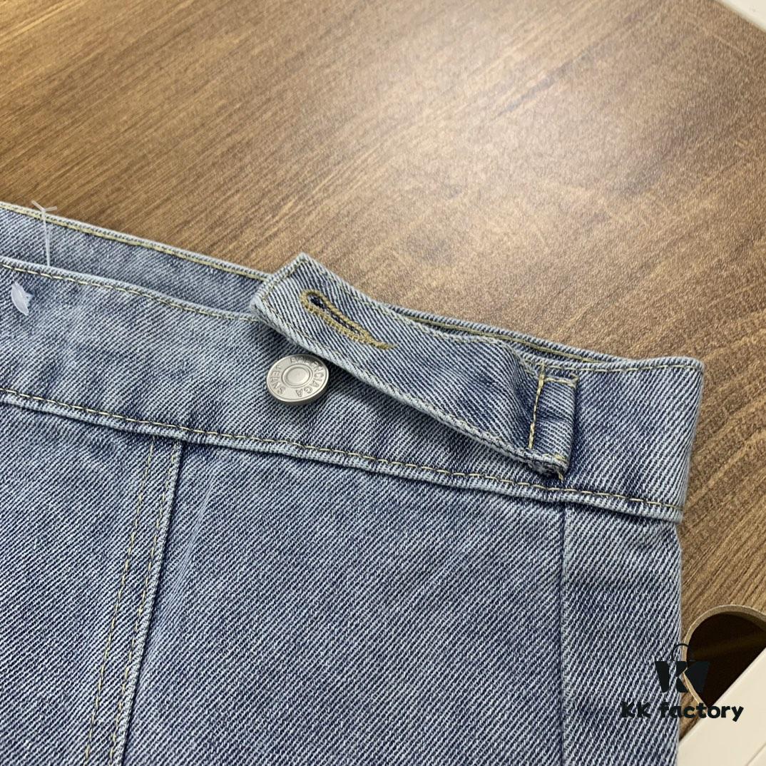 69316130908475d562cda2df New Balenciaga Streetwear 3M Embroidery Unisex High-Quality Washed Denim Jacket
