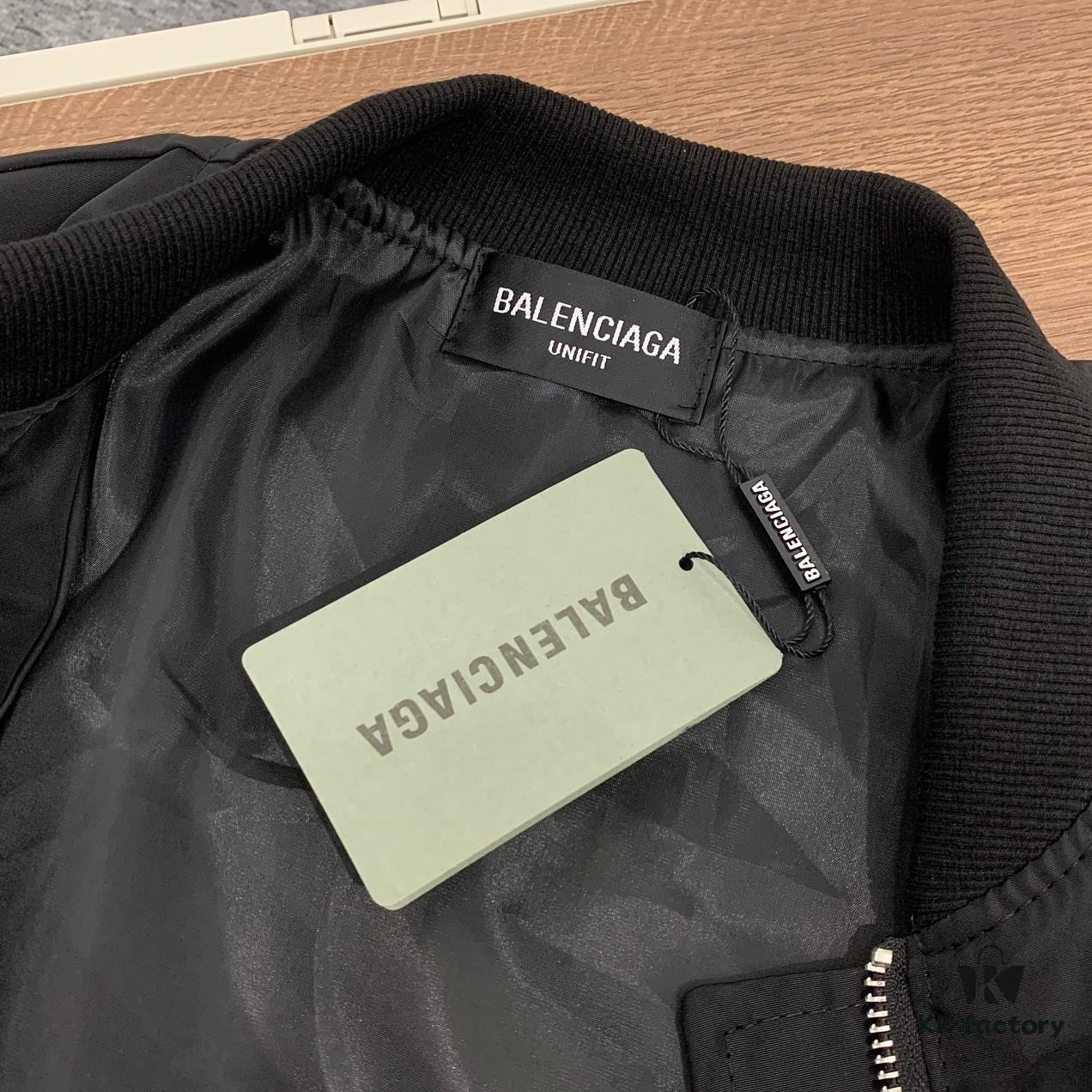 69316137908475d562cda2e1 New Balenciaga 2023 Embroidered Stand Collar Jacket Unisex Waterproof Coated Double-Layer with Lining