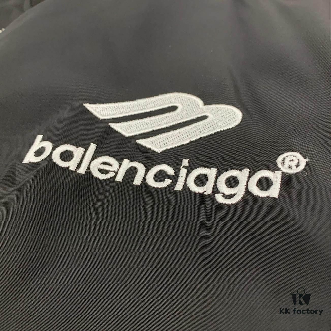 6931613e908475d562cda2e3 New Balenciaga 2023 Embroidered Stand Collar Jacket Unisex Waterproof Coated Double-Layer with Lining