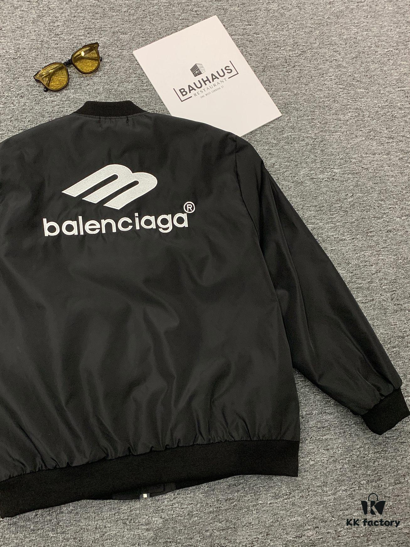 69316147908475d562cda2e4 New Balenciaga 2023 Embroidered Stand Collar Jacket Unisex Waterproof Coated Double-Layer with Lining