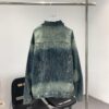 69316159908475d562cda2e8 New Balenciaga BLCG Washed Vintage Back Rhinestone Logo Denim Jacket