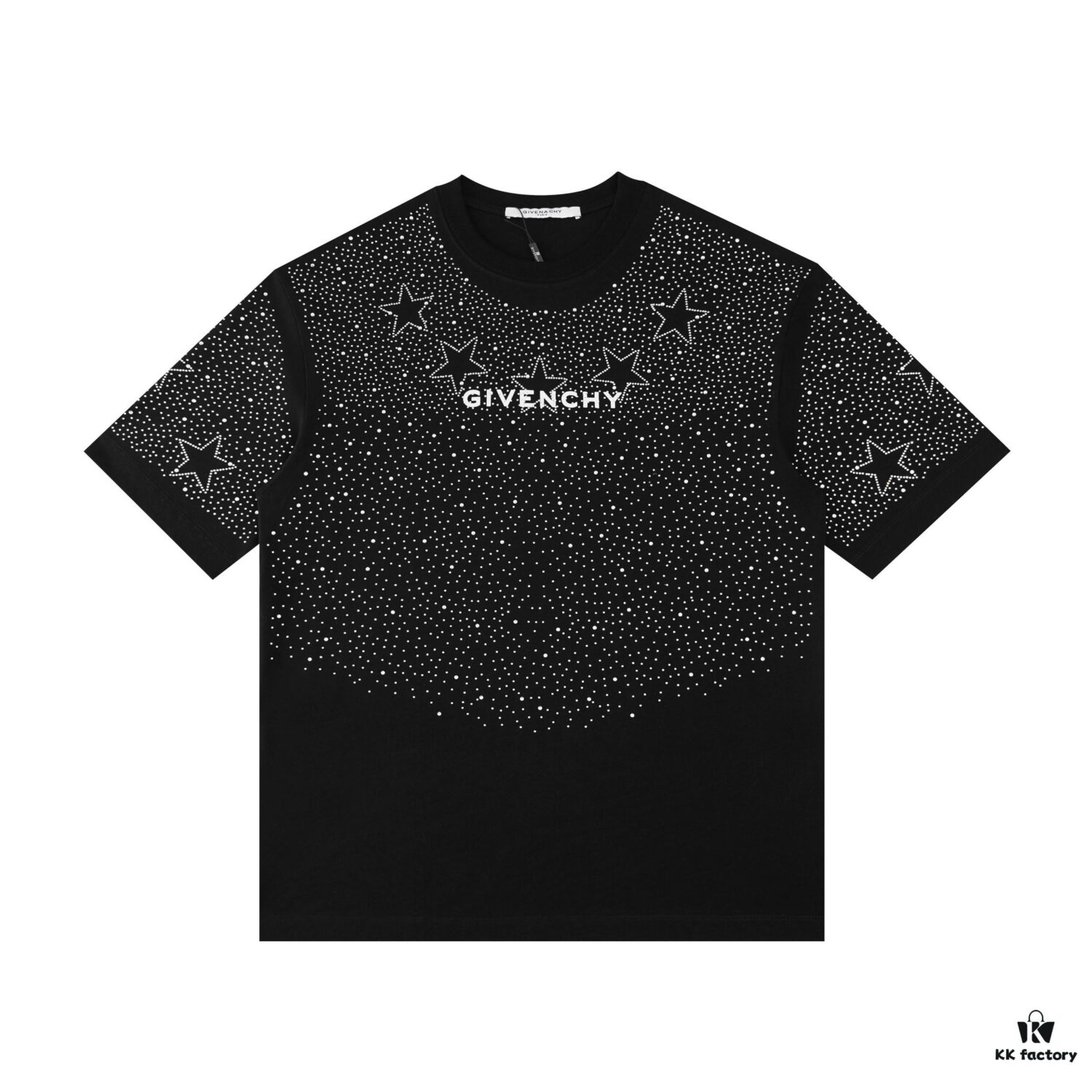 693162df908475d562cda349 2025 New Balenciaga Rhinestone Embellished Short Sleeve T-Shirt