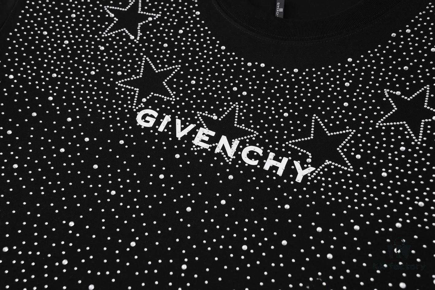 693162e6908475d562cda34b 2025 New Balenciaga Rhinestone Embellished Short Sleeve T-Shirt