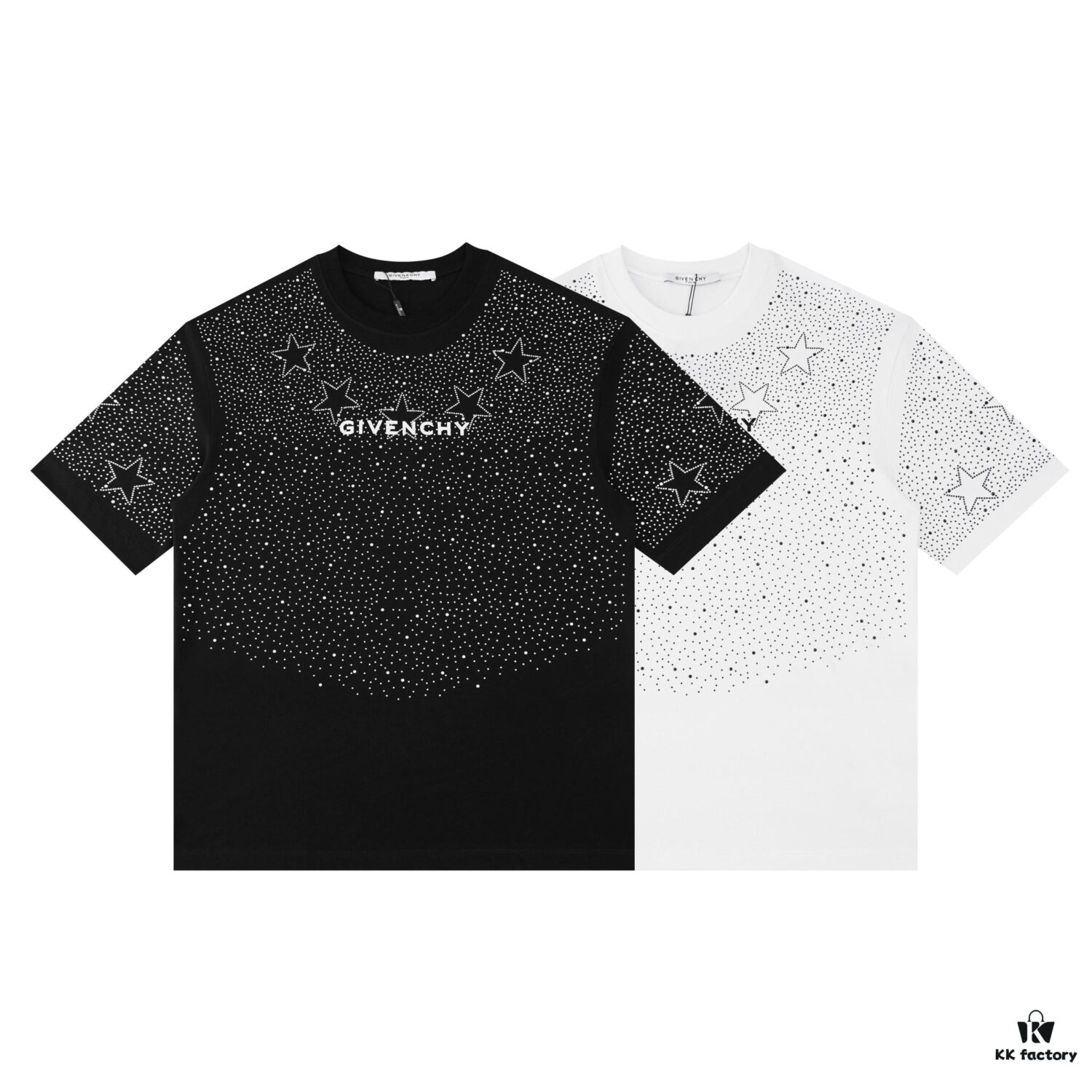 693162f3908475d562cda350 2025 New Balenciaga Rhinestone Embellished Short Sleeve T-Shirt
