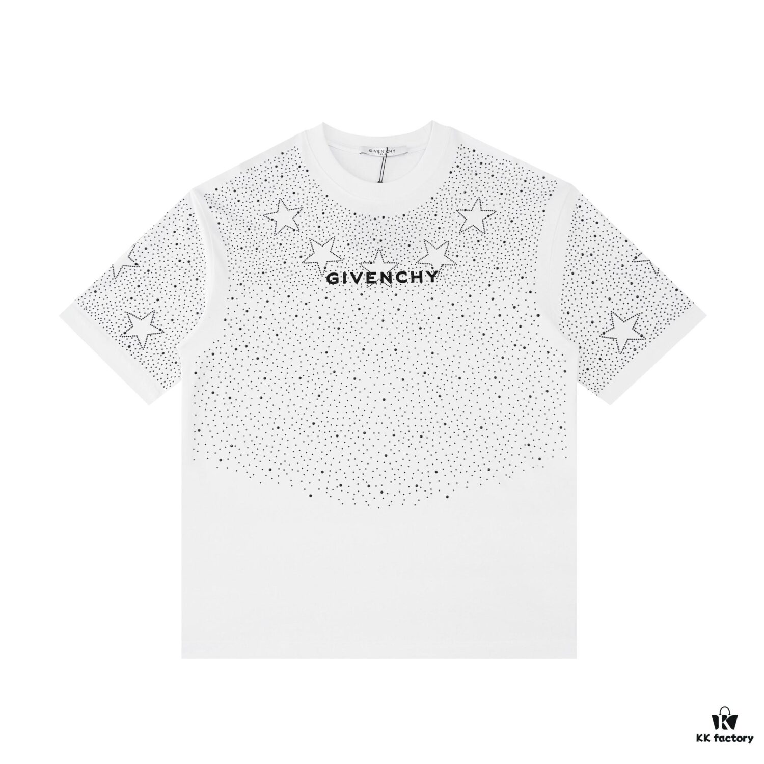 693162f9908475d562cda352 2025 New Balenciaga Rhinestone Embellished Short Sleeve T-Shirt