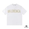 69316350908475d562cda375 2025 New Arrival Balenciaga Yellow Tape Short Sleeve T-Shirt