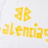 69316354908475d562cda377 2025 New Arrival Balenciaga Yellow Tape Short Sleeve T-Shirt