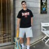 69316917908475d562cda483 BALENCIAGA New Classic Letter Graffiti Print Casual Round Neck Short Sleeve T-Shirt