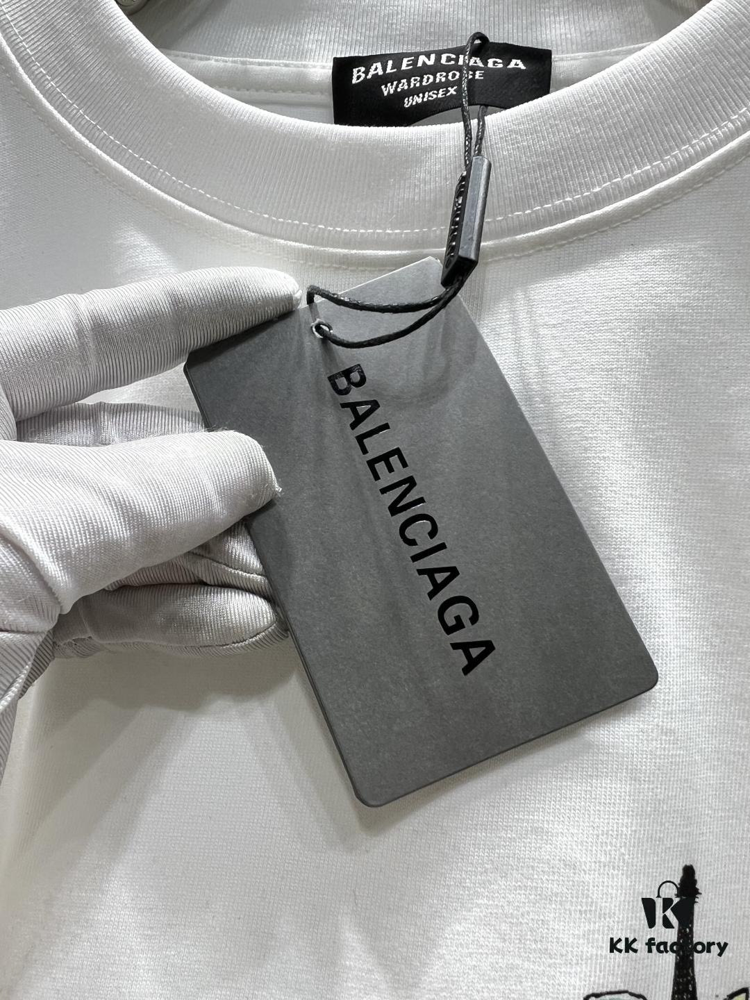 693169a8908475d562cda498 Balenciaga Wave Cola Series Short Sleeve T-Shirt