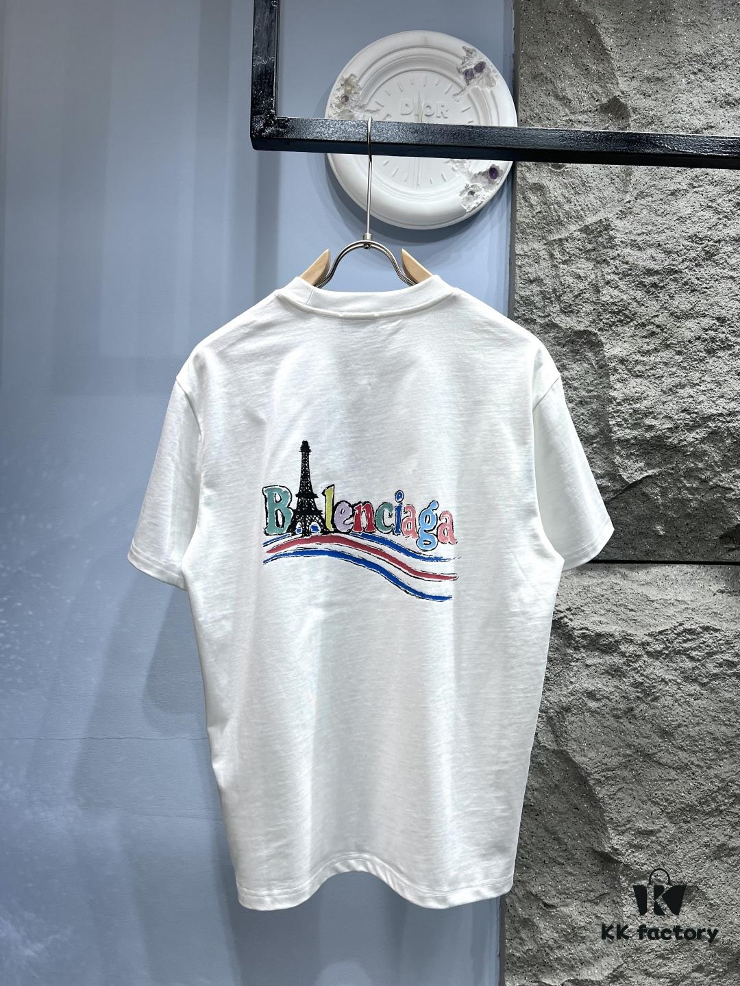 693169af908475d562cda499 Balenciaga Wave Cola Series Short Sleeve T-Shirt