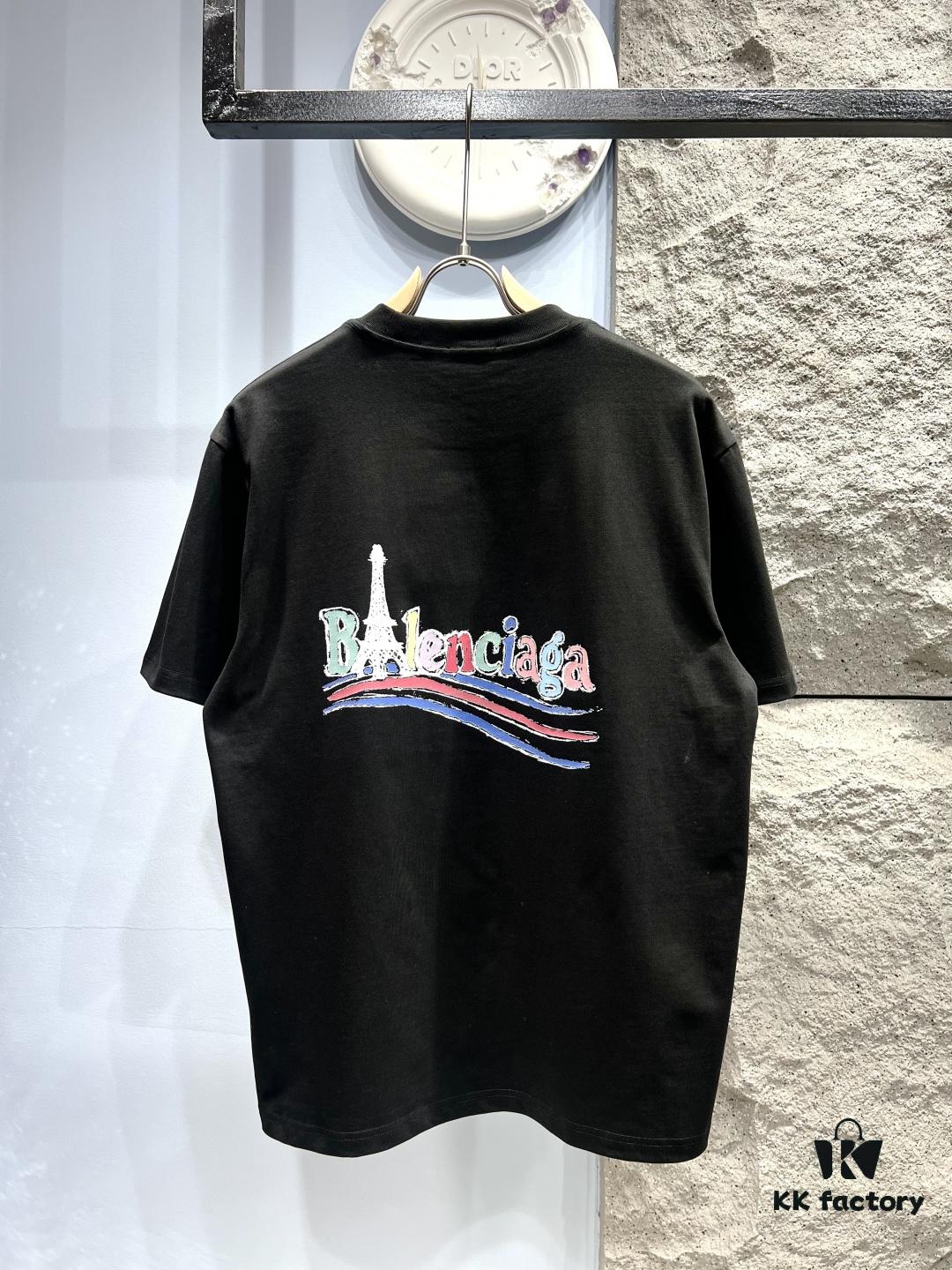 693169ce908475d562cda4a1 Balenciaga Wave Cola Series Short-Sleeve T-Shirt