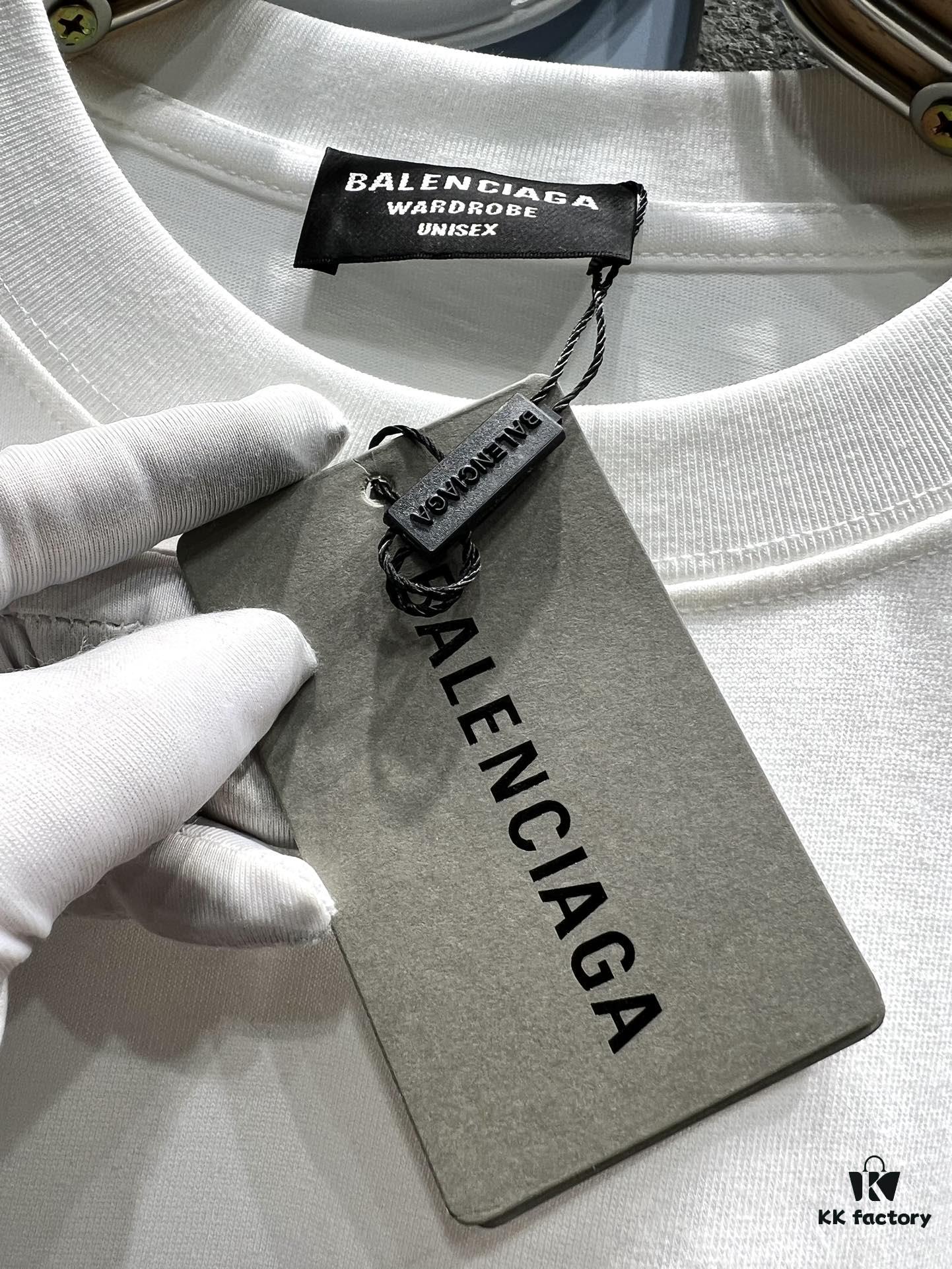 693169ea908475d562cda4a6 Balenciaga Patchwork Print Logo T-Shirt