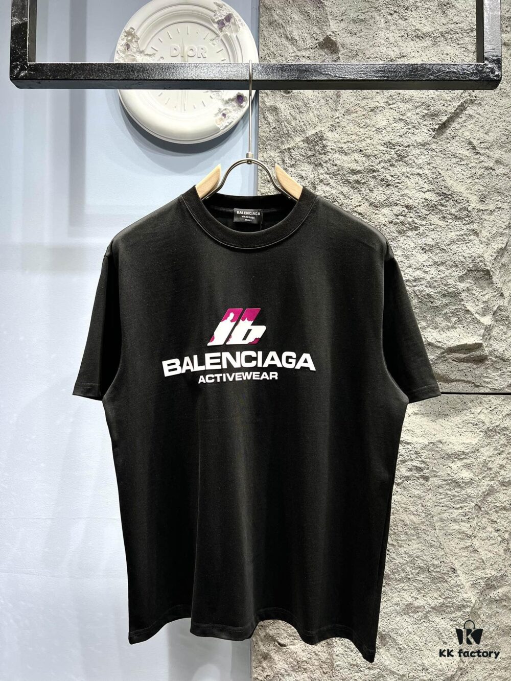 69316a00908475d562cda4ac Balenciaga* Paris Fashion Spliced Logo Short Sleeve T-Shirt