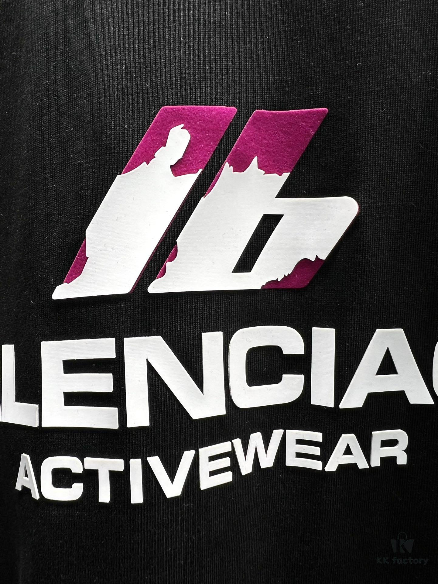 Balenciaga* Paris Fashion Spliced Logo Short Sleeve T-Shirt