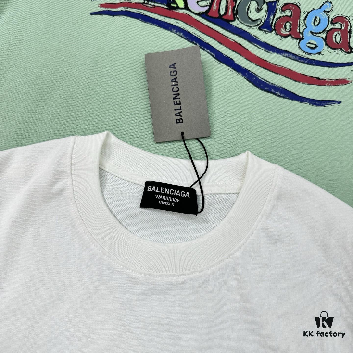 69316c45908475d562cda515 Balenciaga 25S New Coke Logo T-Shirt, Unisex Oversized Fit, 260g Pure Cotton Fabric