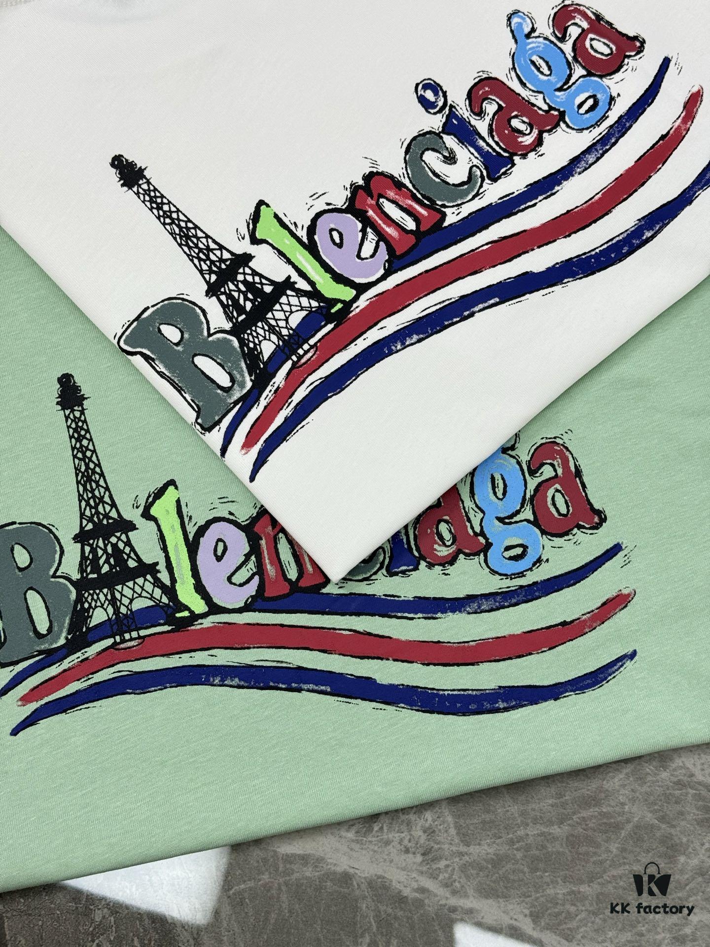 69316c57908475d562cda519 Balenciaga 25S New Coke Logo T-Shirt, Unisex Oversized Fit, 260g Pure Cotton Fabric