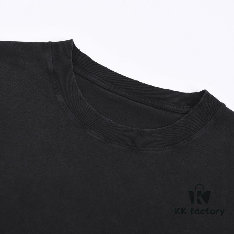 69316e15908475d562cda566 High-Quality Balenciaga 2025 Fall Spring-Summer Collection Yeoh Portrait Short-Sleeve T-Shirt Imported Kangnun Digital Direct-to-Garment Printing Custom Dyed Premium Streetwear 26s Double Yarn 100% Washed 300g Garment-Dyed Light Washed Distressed Ripped Loose Fit Unisex OS